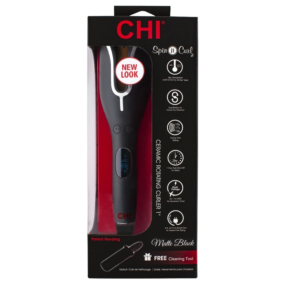 Spin N Curl Ceramic Rotating Curler - Matte Black
